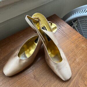 bruno magli couture 90s y2k fairy burnt eggshell satin 8m